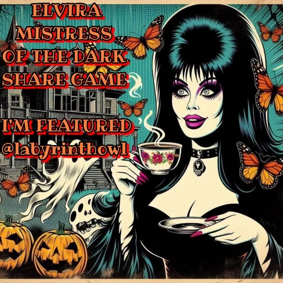 Sweet dreams and screams. Yours Cruelly, Elvira Mistress of the dark🖤💜💋💤 - Picture 5 of 17